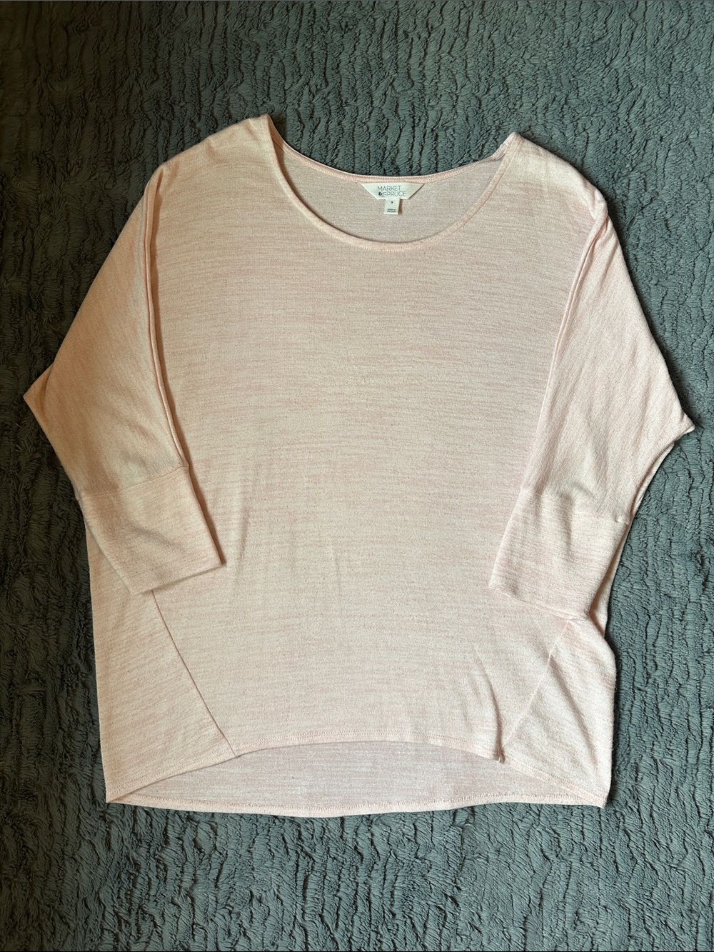 Market & Spruce Soft Blush Dolman Sleeve Women's Top